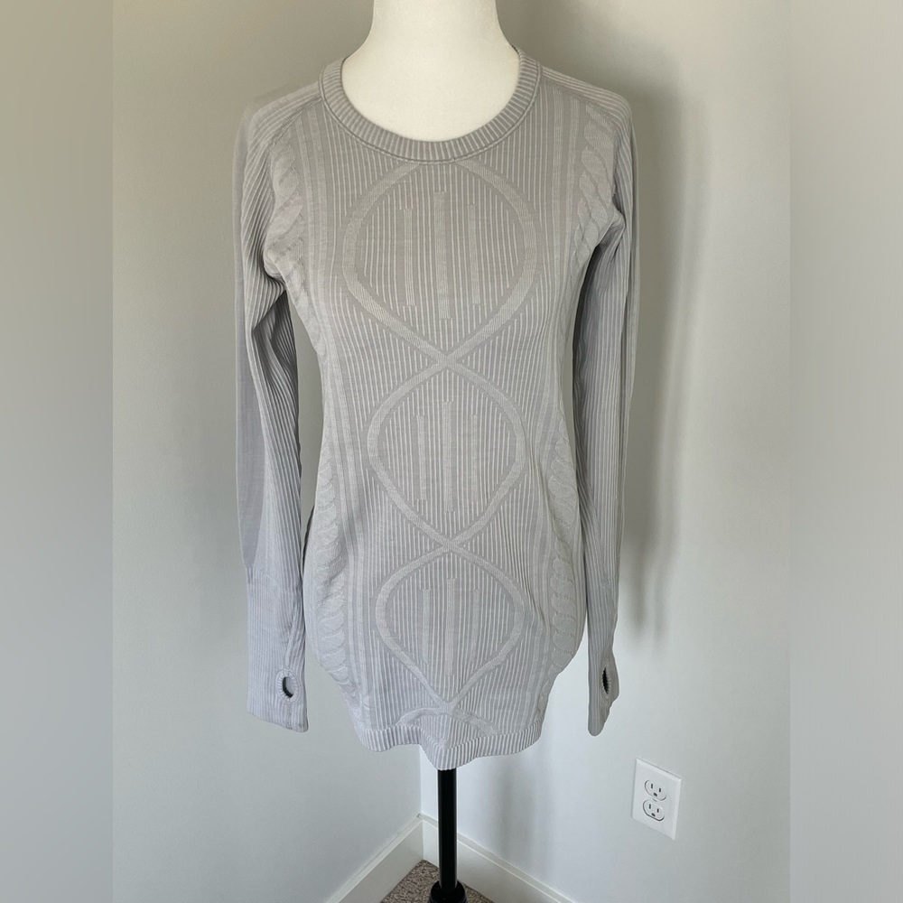 Lululemon Rest Less Pullover Sweater - Heather Silver Spoon - See Measurements - Picture 5 of 6